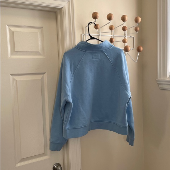 Roots - Classic Quarter Zip Up Pullover Sweat Shirt - Blue - XL - Picture 6 of 11